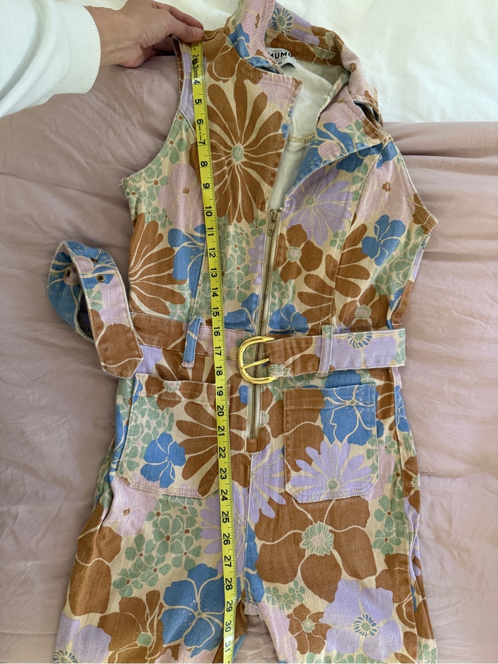 Show Me Your MuMu Floral Zip-Front Belted Jumpsuit - Picture 11 of 14